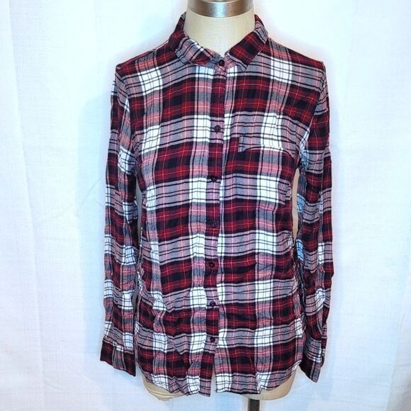 Lucky Brand Button Up Plaid Shirt Size Small - Picture 1 of 7